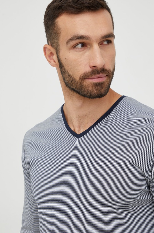 Tom Tailor piżama bawełniana 71112.5607.632 granatowy