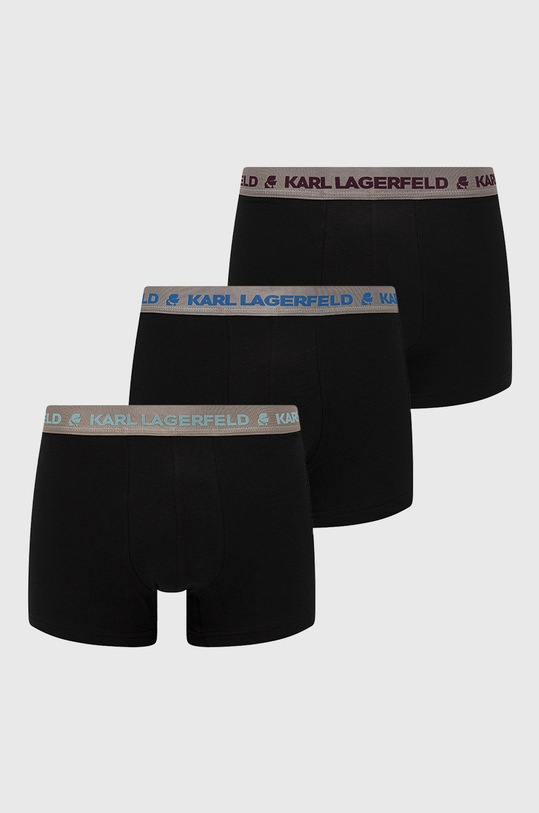 Karl Lagerfeld bokserki (3-pack) dzianina czarny 225M2107