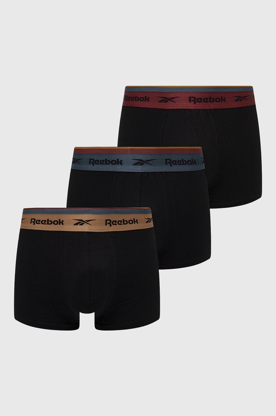 Reebok bokserki (3-pack) dzianina czarny F8388