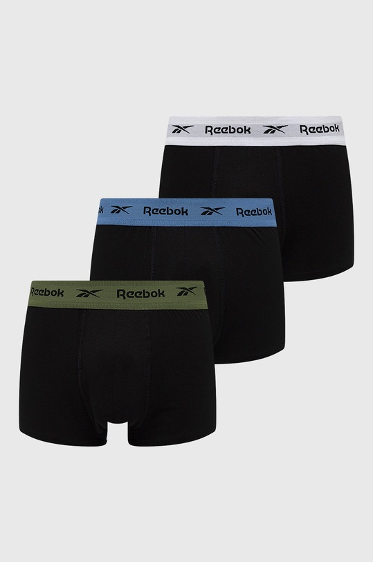 Reebok bokserki (3-pack) dzianina czarny F8391