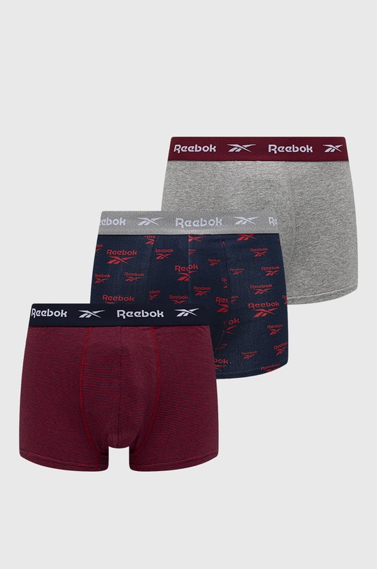 Reebok bokserki (3-pack) wzorzyste szary F8400