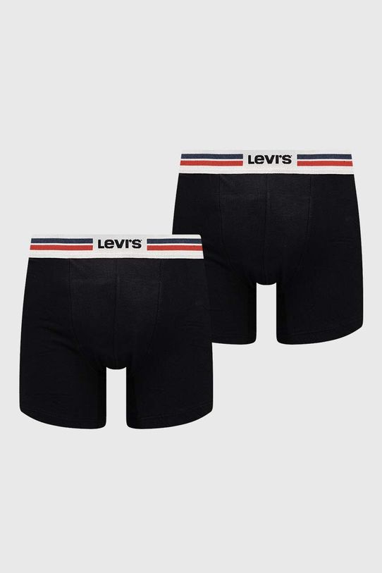 Boxerky Levi's 2-pak pletenina čierna 37149.0806
