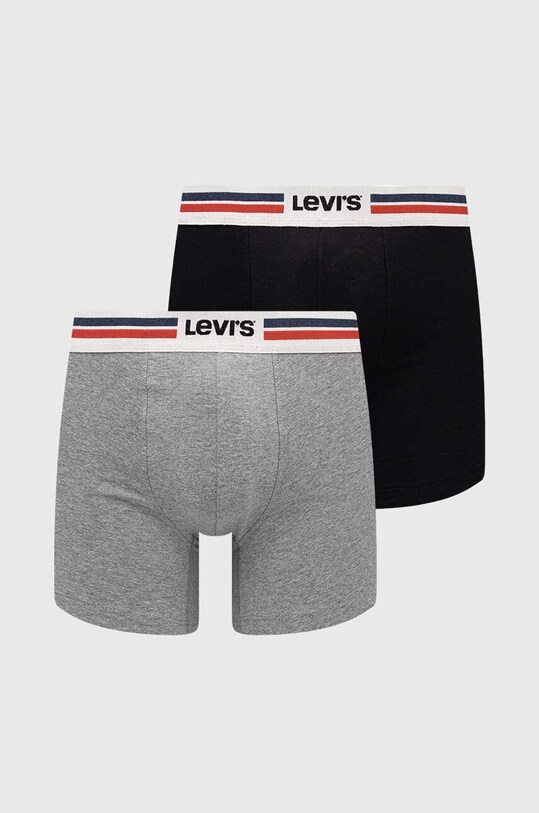Боксери Levi's 2-pack меланж чорний 37149.0826