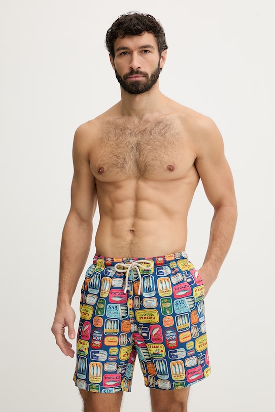 MC2 Saint Barth pantaloni scurți de baie x Big Babol Planet friendly bleumarin LIG0001