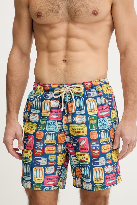 MC2 Saint Barth pantaloni scurți de baie x Big Babol LIG0001 bleumarin AA00