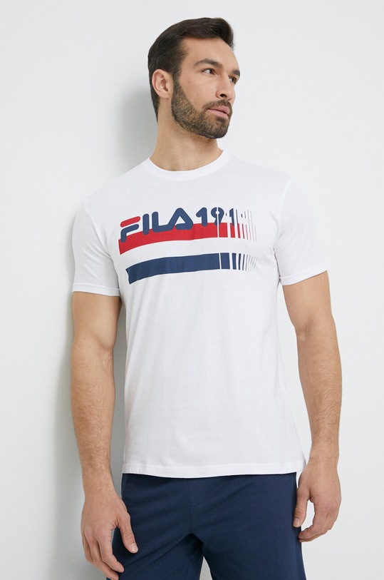 Βαμβακερές πιτζάμες Fila FPS1134 σκούρο μπλε AA00
