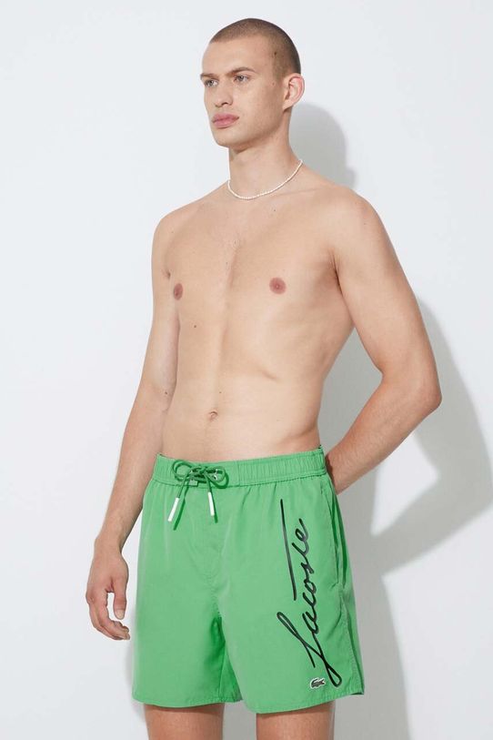 Plavkové šortky Lacoste Planet friendly zelená MH2699