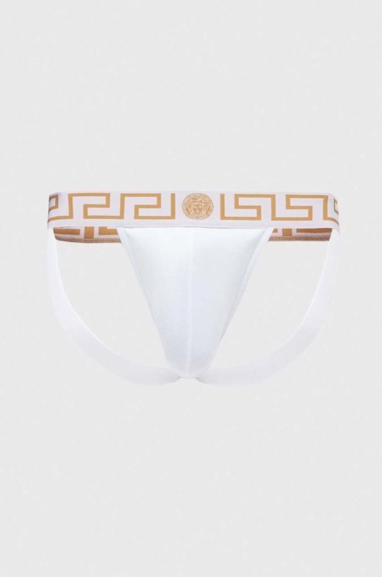 Εσώρουχο jockstrap Versace πλεκτό ύφασμα λευκό AUU01017
