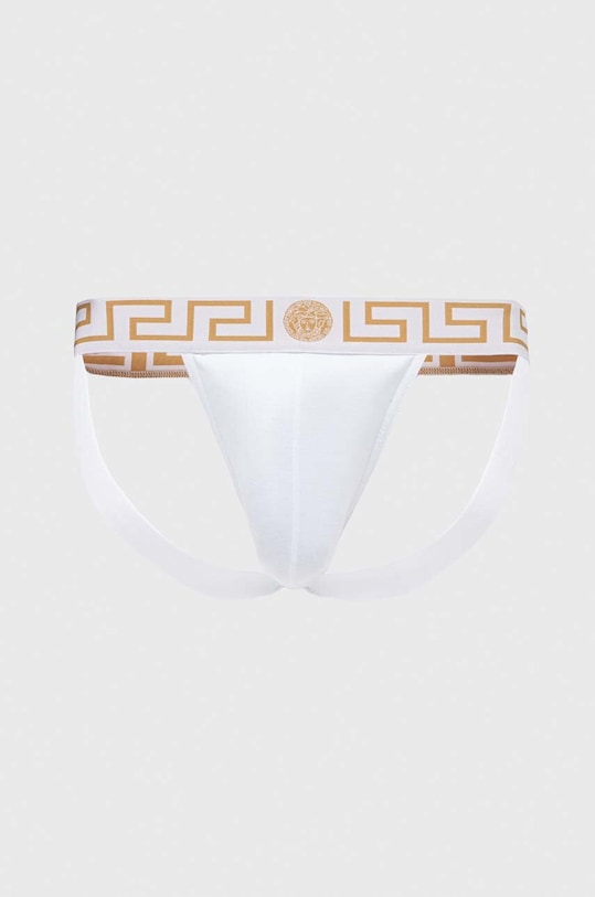 Εσώρουχο jockstrap Versace πλεκτό ύφασμα λευκό AUU01017