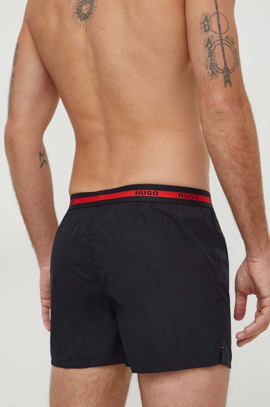 Oblečení Bavlněné boxerky HUGO 2-pack 50493950 černá