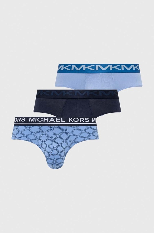 Slipy Michael Kors 3-pak jednofarebný modrá 6S41L10033