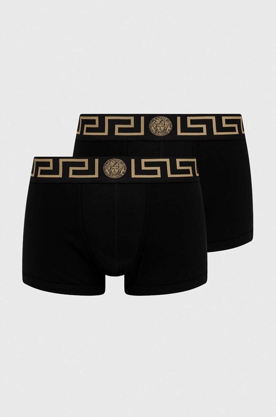 Boxerky Versace 2-pack pletenina černá AU10181.A232741