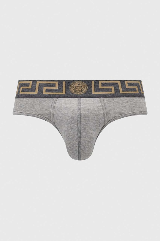Versace slipy 2-pack AU10180.A232741 szary AA00
