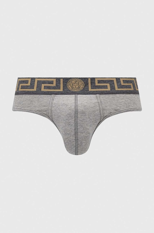 Versace slipy 2-pack AU10180.A232741 szary AA00