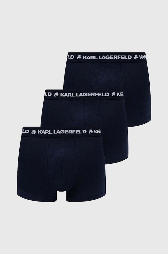 Boxerky Karl Lagerfeld 3-pak pletenina tmavomodrá 240M2110