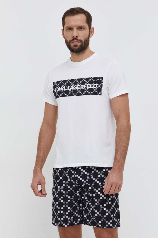 Karl Lagerfeld pijama cu modele alb 235M2100