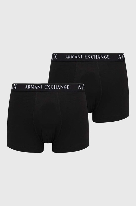 Боксери Armani Exchange 2-pack трикотаж чорний 957027.CC282.NOS