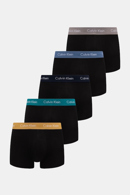 Calvin Klein Underwear boxerky pánske bavlnené s elastanom 5-pack čierna 000NB2734A