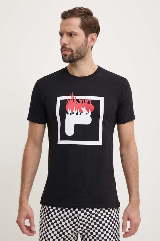 Odzież Fila piżama bawełniana FPS1184 czarny