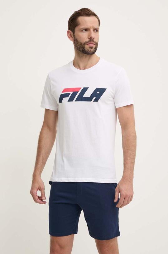 Bavlněné pyžamo Fila sada bílá FPS1189