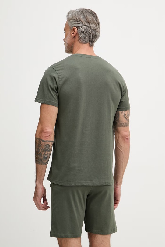 Oblečenie Fila dvojdielne pyžamo pánske bavlnené FPS1190 zelená