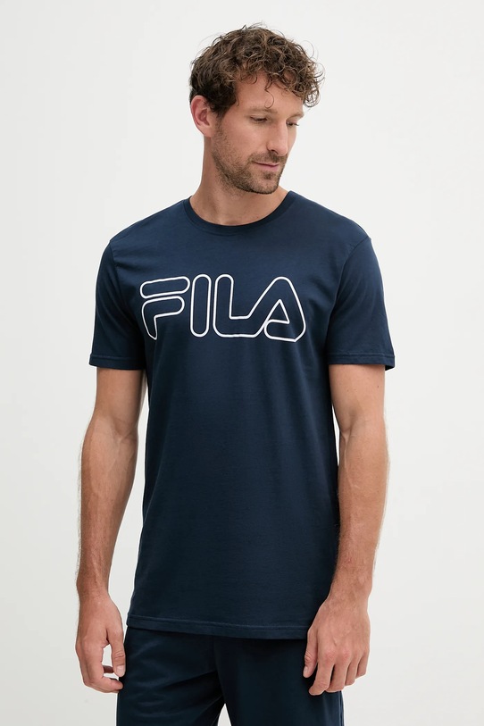 Fila set de pijama de bumbac set bleumarin FPS1191