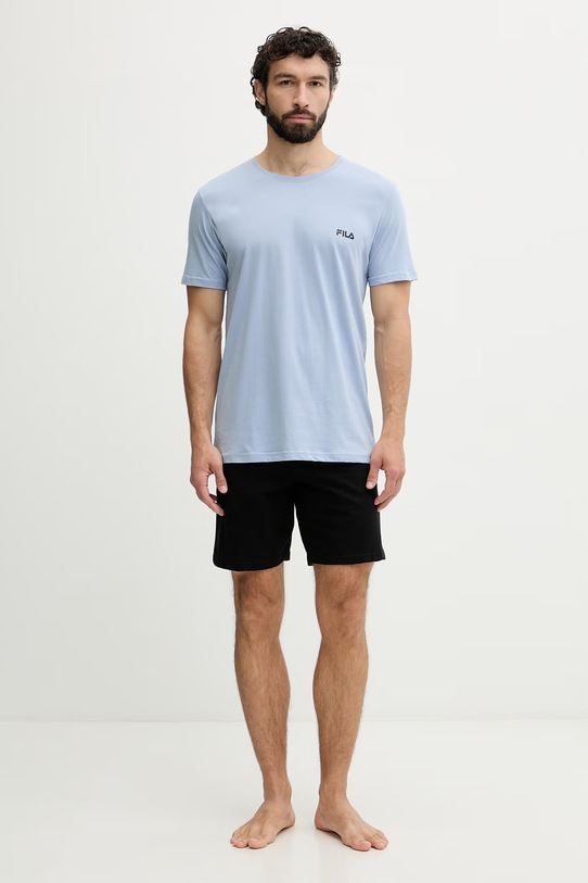Fila pigiama a due parti da uomo in cotone blu FPS1194