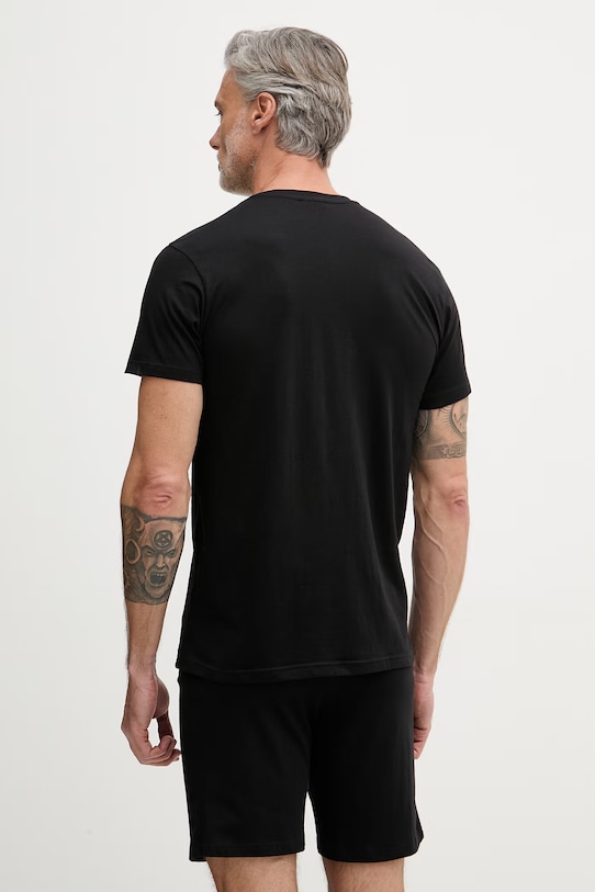 Oblečení Fila dvoudílné pánské bavlněné pyžamo FPS1194 černá