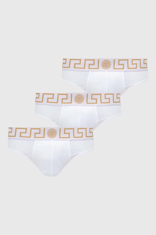 Slipy Versace 3-pak pletenina biela AU10327.1A10011