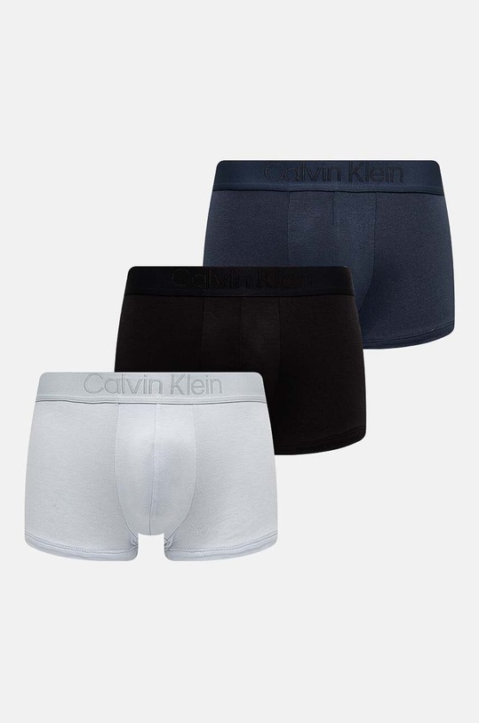 Boxerky Calvin Klein Underwear 3-pack pletenina námořnická modř 000NB3651A
