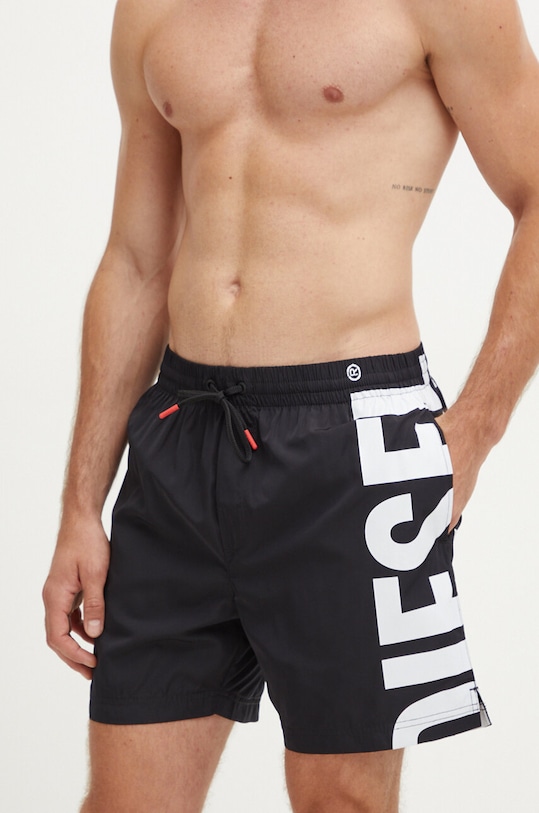 Plavkové šortky Diesel BMBX-RIO-41 Planet friendly černá A14129.0NJAS