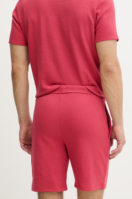 Oblačila BOSS loungewear kratke hlače moške z bombažem Waffle Shorts 50535884 rdeča