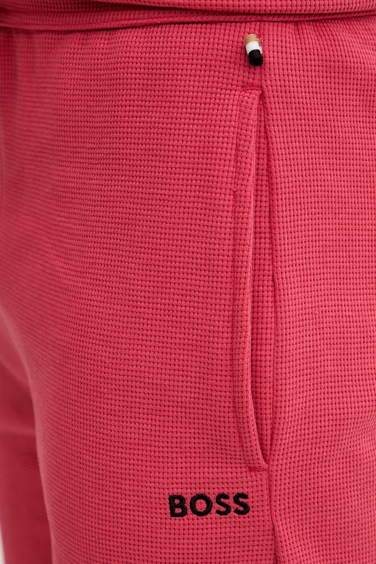 BOSS loungewear kratke hlače moške z bombažem Waffle Shorts rdeča 50535884