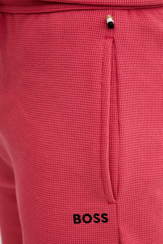 BOSS домашен къс панталон мъжки с памук Waffle Shorts червен 50535884