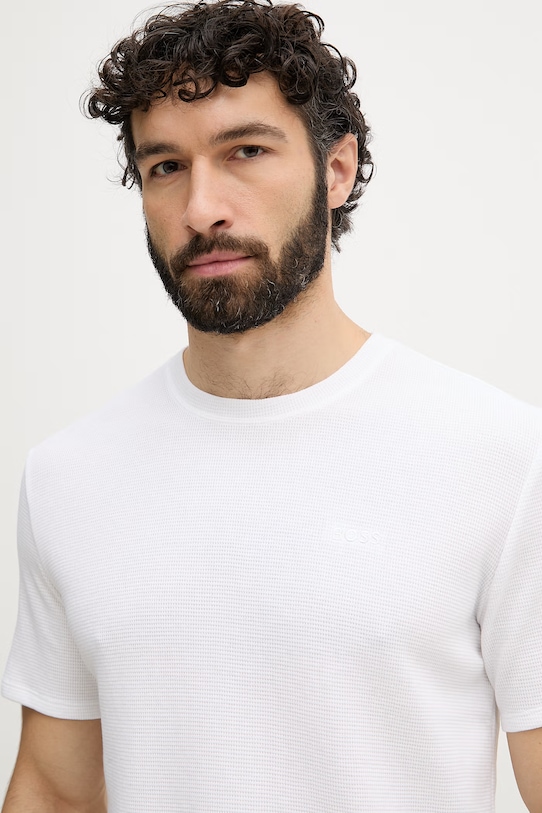 BOSS lounge tričko pánske Waffle T-Shirt biela 50535891
