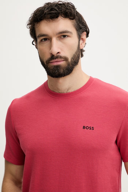 BOSS T-shirt lounge męski Waffle T-Shirt czerwony 50535891