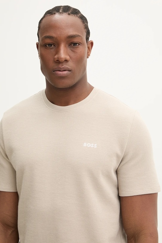 Homewear majica kratkih rukava BOSS Waffle T-Shirt bež 50535891