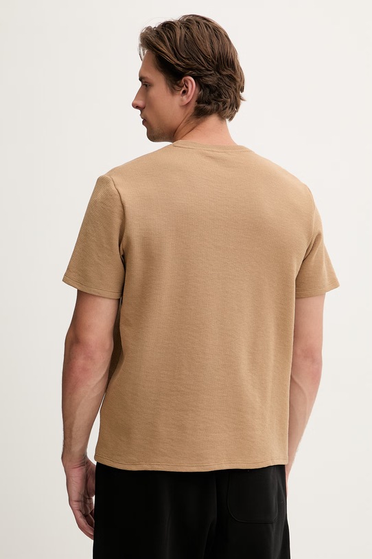 Oblečení BOSS loungwear tričko pánské Waffle T-Shirt 50535891 hnědá