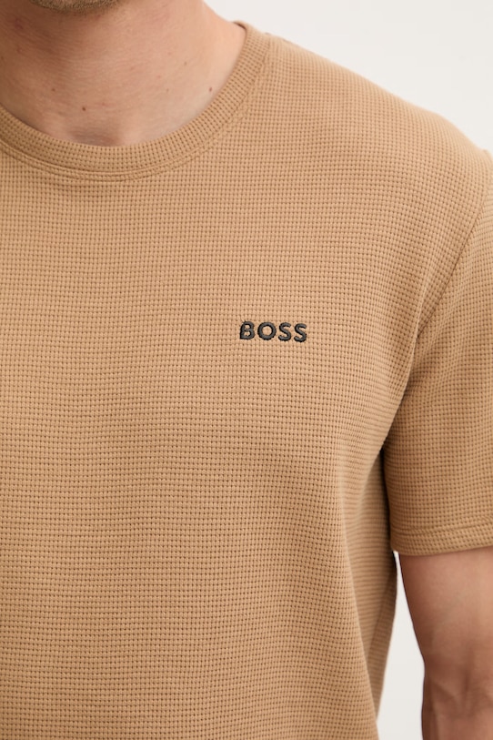 BOSS loungwear tričko pánské Waffle T-Shirt 50535891 hnědá