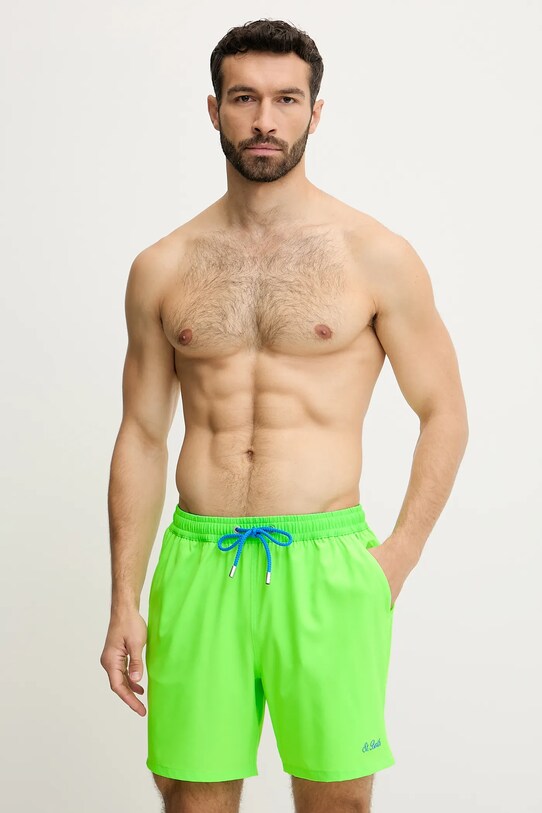 MC2 Saint Barth pantaloni scurți de baie Planet friendly verde COM0007