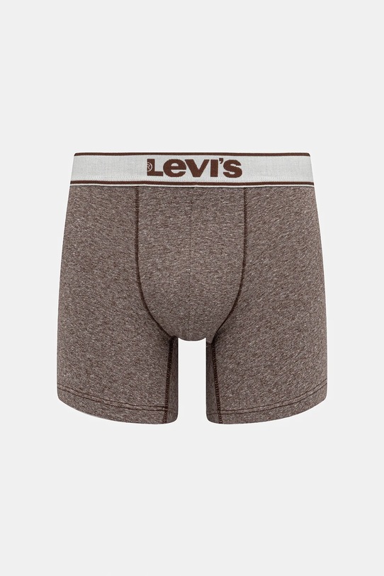 Bavlněné boxerky Levi's 2-pack 37149.1225 hnědá AA00