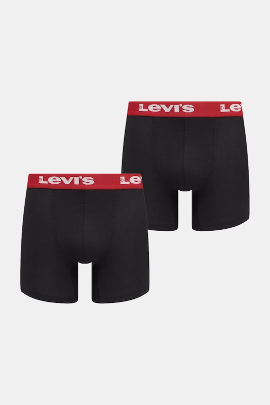Боксери Levi's 2-pack гладкий чорний 37149.1196