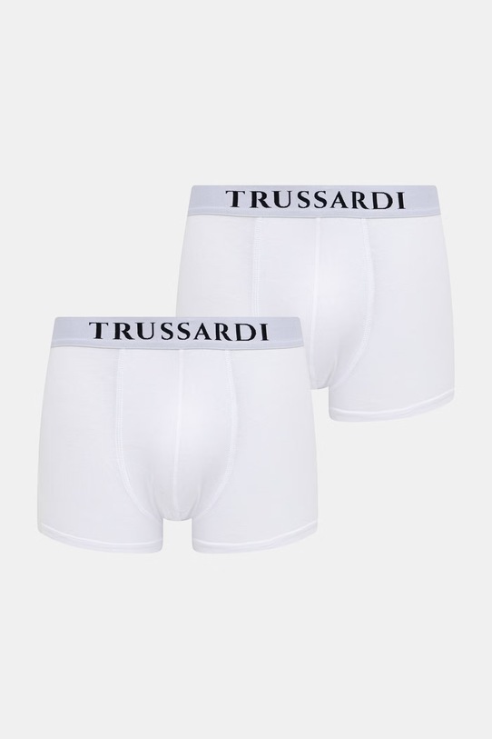 Trussardi bokserki 2-pack dzianina biały TRU2UTR01
