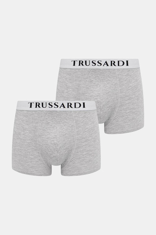 Trussardi bokserki 2-pack dzianina szary TRU2UTR01
