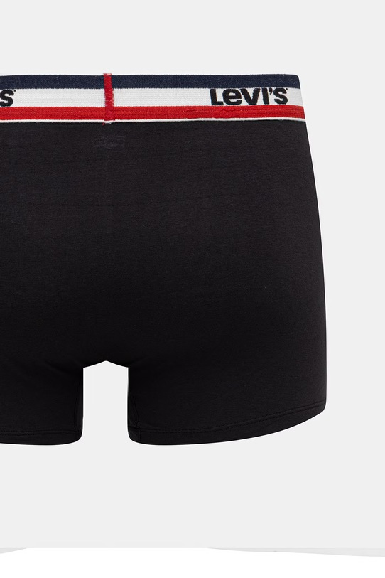 Odzież Levi's bokserki męskie bawełniane z elastanem 4-pack 37149.1302 czarny