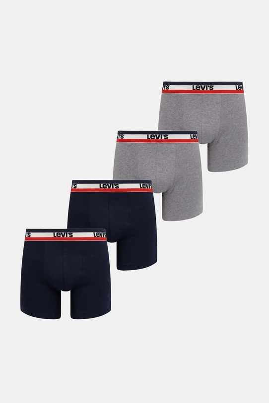 Levi's bokserki męskie bawełniane z elastanem 4-pack granatowy 37149.1303