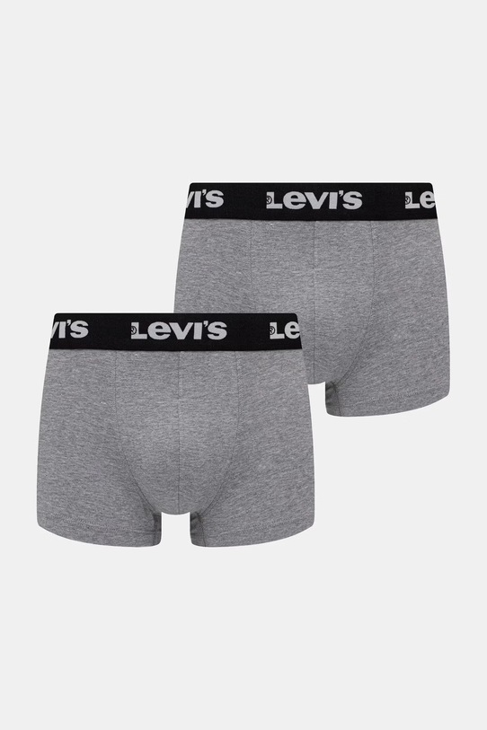 Levi's bokserki męskie bawełniane z elastanem 2-pack szary 37149.1233