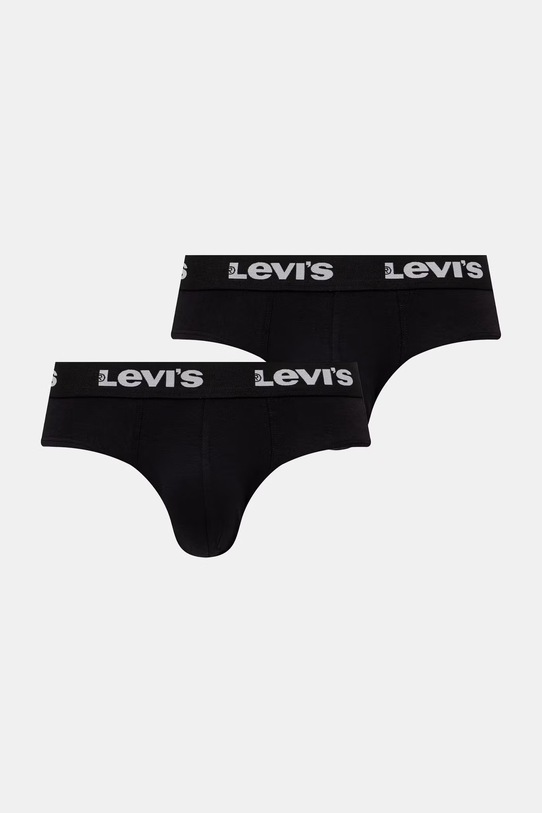 Levi's slipy męskie bawełniane z elastanem 2-pack czarny 37149.1212