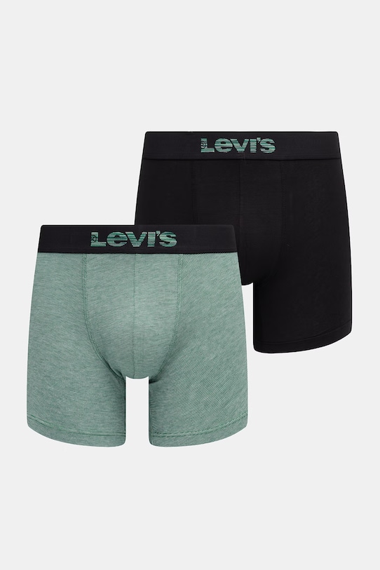 Levi's bokserki męskie bawełniane z elastanem 2-pack zielony 37149.1270