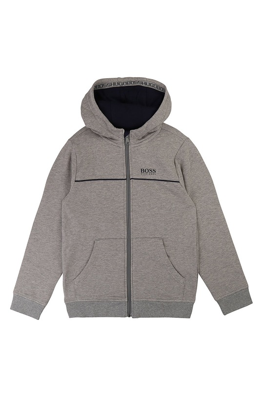 Boss - Dětská mikina 164-176 cm s kapucí šedá J25P08.164.176